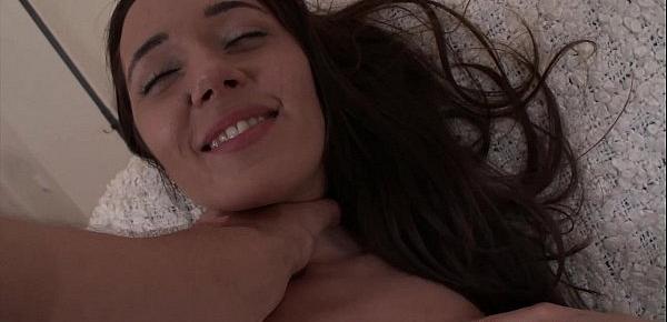  First anal quest with the horny teen Carrie Cherrie
